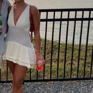 Elegant Cream Lace Dress